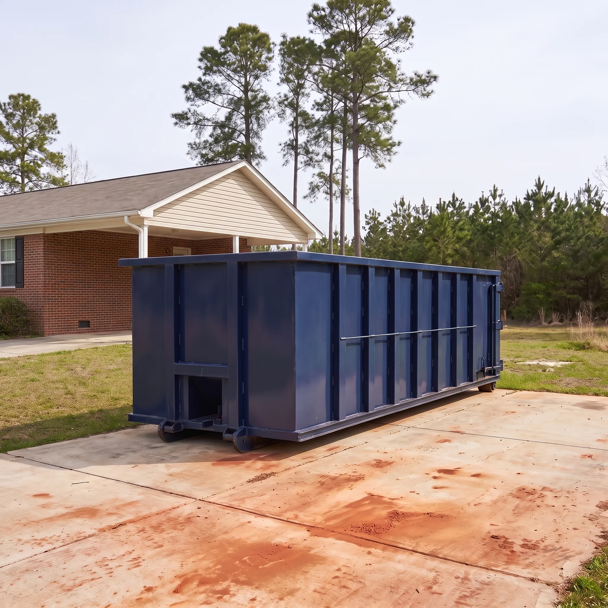 Dumpster on a New Orleans, LA job site